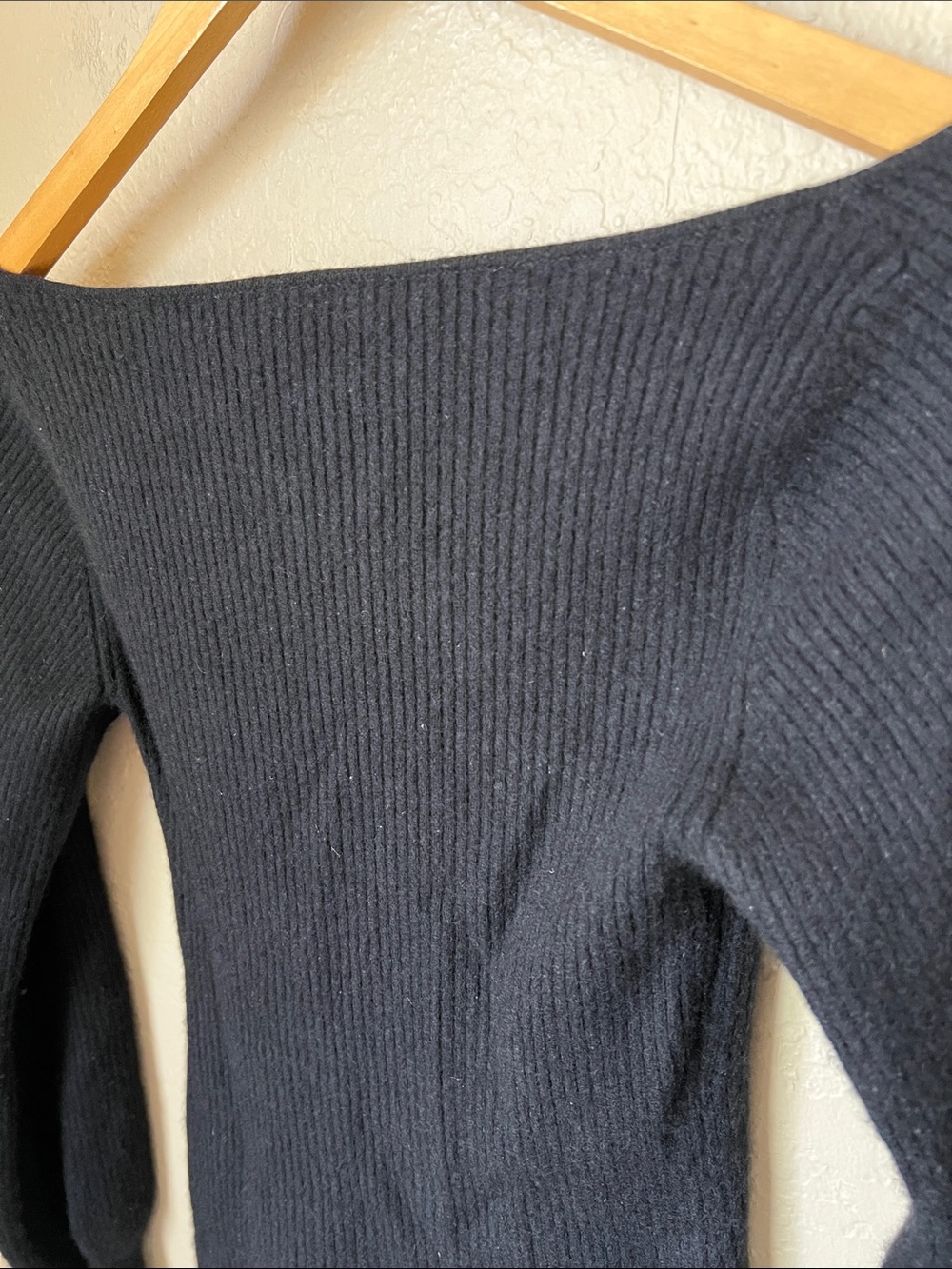 Reformation Isabel deep square neck cashmere ribbed sweater S - Picture 8 of 10